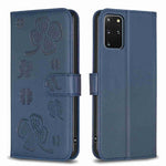 Custodia per telefono in pelle goffrata a quattro foglie, For Samsung Galaxy S20 Ultra, For Samsung Galaxy S20, For Samsung Galaxy S20+, For Samsung Galaxy A71 4G