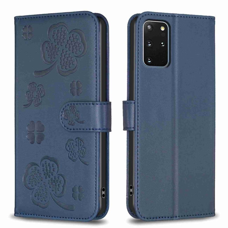 Custodia per telefono in pelle goffrata a quattro foglie, For Samsung Galaxy S20 Ultra, For Samsung Galaxy S20, For Samsung Galaxy S20+, For Samsung Galaxy A71 4G