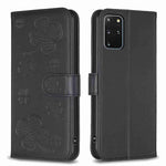 Custodia per telefono in pelle goffrata a quattro foglie, For Samsung Galaxy S20 Ultra, For Samsung Galaxy S20, For Samsung Galaxy S20+, For Samsung Galaxy A71 4G