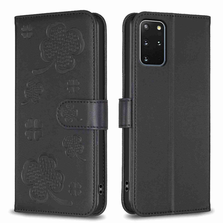 Custodia per telefono in pelle goffrata a quattro foglie, For Samsung Galaxy S20 Ultra, For Samsung Galaxy S20, For Samsung Galaxy S20+, For Samsung Galaxy A71 4G