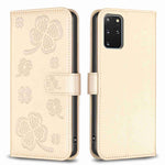 Custodia per telefono in pelle goffrata a quattro foglie, For Samsung Galaxy S20 Ultra, For Samsung Galaxy S20, For Samsung Galaxy S20+, For Samsung Galaxy A71 4G