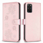 Custodia per telefono in pelle goffrata a quattro foglie, For Samsung Galaxy S20 Ultra, For Samsung Galaxy S20, For Samsung Galaxy S20+, For Samsung Galaxy A71 4G