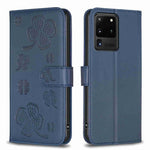 Custodia per telefono in pelle goffrata a quattro foglie, For Samsung Galaxy S20 Ultra, For Samsung Galaxy S20, For Samsung Galaxy S20+, For Samsung Galaxy A71 4G
