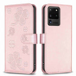 Custodia per telefono in pelle goffrata a quattro foglie, For Samsung Galaxy S20 Ultra, For Samsung Galaxy S20, For Samsung Galaxy S20+, For Samsung Galaxy A71 4G