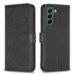 Custodia per telefono in pelle goffrata a quattro foglie, For Samsung Galaxy A53, For Samsung Galaxy A32 5G, For Samsung Galaxy S21 5G, For Samsung Galaxy S21+ 5G