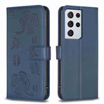 Custodia per telefono in pelle goffrata a quattro foglie, For Samsung Galaxy S21 Ultra 5G, For Samsung Galaxy A12, For Samsung Galaxy A42 5G, For Samsung Galaxy A31