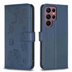 Custodia per telefono in pelle goffrata a quattro foglie, For Samsung Galaxy A03 166mm, For Samsung Galaxy S22 Ultra 5G, For Samsung Galaxy S22+ 5G, For Samsung Galaxy S22 5G