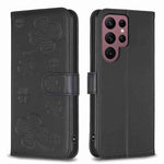 Custodia per telefono in pelle goffrata a quattro foglie, For Samsung Galaxy A03 166mm, For Samsung Galaxy S22 Ultra 5G, For Samsung Galaxy S22+ 5G, For Samsung Galaxy S22 5G