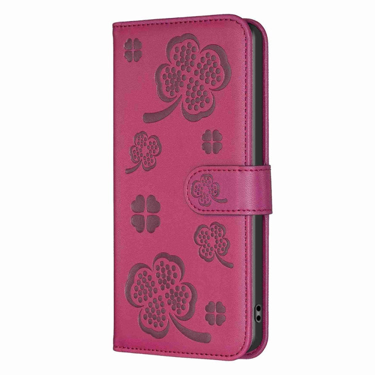 Custodia per telefono in pelle goffrata a quattro foglie, For Samsung Galaxy S24 5G, For Samsung Galaxy A15, For Samsung Galaxy A05, For Samsung Galaxy A05s