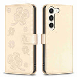 Custodia per telefono in pelle goffrata a quattro foglie, For Samsung Galaxy S24 5G, For Samsung Galaxy A15, For Samsung Galaxy A05, For Samsung Galaxy A05s