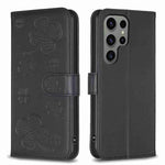 Custodia per telefono in pelle goffrata a quattro foglie, For Samsung Galaxy A35, For Samsung Galaxy A55, For Samsung Galaxy S24 Ultra 5G, For Samsung Galaxy S24+ 5G
