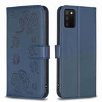 Custodia per telefono in pelle goffrata a quattro foglie, For Samsung Galaxy A03s / A02s, For Samsung Galaxy A41, For Samsung Galaxy A22 4G, For Samsung Galaxy A22 5G