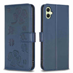 Custodia per telefono in pelle goffrata a quattro foglie, For Samsung Galaxy S24 5G, For Samsung Galaxy A15, For Samsung Galaxy A05, For Samsung Galaxy A05s
