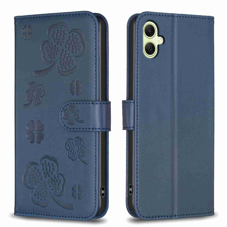 Custodia per telefono in pelle goffrata a quattro foglie, For Samsung Galaxy S24 5G, For Samsung Galaxy A15, For Samsung Galaxy A05, For Samsung Galaxy A05s