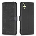 Custodia per telefono in pelle goffrata a quattro foglie, For Samsung Galaxy S24 5G, For Samsung Galaxy A15, For Samsung Galaxy A05, For Samsung Galaxy A05s