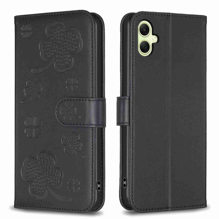 Custodia per telefono in pelle goffrata a quattro foglie, For Samsung Galaxy S24 5G, For Samsung Galaxy A15, For Samsung Galaxy A05, For Samsung Galaxy A05s