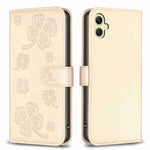 Custodia per telefono in pelle goffrata a quattro foglie, For Samsung Galaxy S24 5G, For Samsung Galaxy A15, For Samsung Galaxy A05, For Samsung Galaxy A05s