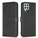 Custodia per telefono in pelle goffrata a quattro foglie, For Samsung Galaxy A03s / A02s, For Samsung Galaxy A41, For Samsung Galaxy A22 4G, For Samsung Galaxy A22 5G