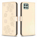 Custodia per telefono in pelle goffrata a quattro foglie, For Samsung Galaxy A03s / A02s, For Samsung Galaxy A41, For Samsung Galaxy A22 4G, For Samsung Galaxy A22 5G