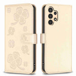 Custodia per telefono in pelle goffrata a quattro foglie, For Samsung Galaxy S21 FE 5G, For Samsung Galaxy A32 4G, For Samsung Galaxy A72, For Samsung Galaxy A52