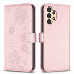 Custodia per telefono in pelle goffrata a quattro foglie, For Samsung Galaxy A53, For Samsung Galaxy A32 5G, For Samsung Galaxy S21 5G, For Samsung Galaxy S21+ 5G