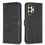 Custodia per telefono in pelle goffrata a quattro foglie, For Samsung Galaxy A13 / A04 4G, For Samsung Galaxy S20 FE, For Samsung Galaxy A73 5G, For Samsung Galaxy A33