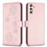 Custodia per telefono in pelle goffrata a quattro foglie, For Samsung Galaxy A34 5G, For Samsung Galaxy A54 5G, For Samsung Galaxy S23 Ultra 5G, For Samsung Galaxy S23 5G