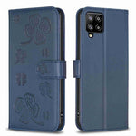 Custodia per telefono in pelle goffrata a quattro foglie, For Samsung Galaxy S21 Ultra 5G, For Samsung Galaxy A12, For Samsung Galaxy A42 5G, For Samsung Galaxy A31
