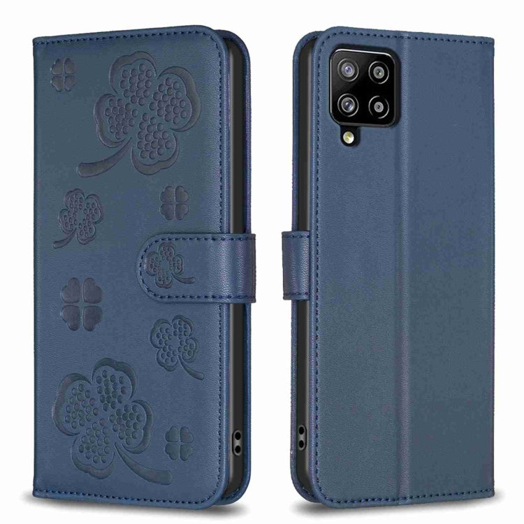 Custodia per telefono in pelle goffrata a quattro foglie, For Samsung Galaxy S21 Ultra 5G, For Samsung Galaxy A12, For Samsung Galaxy A42 5G, For Samsung Galaxy A31