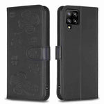 Custodia per telefono in pelle goffrata a quattro foglie, For Samsung Galaxy S21 Ultra 5G, For Samsung Galaxy A12, For Samsung Galaxy A42 5G, For Samsung Galaxy A31