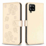 Custodia per telefono in pelle goffrata a quattro foglie, For Samsung Galaxy S21 Ultra 5G, For Samsung Galaxy A12, For Samsung Galaxy A42 5G, For Samsung Galaxy A31