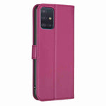 Custodia per telefono in pelle goffrata a quattro foglie, For Samsung Galaxy A51 4G, For Samsung Galaxy A70, For Samsung Galaxy A40, For Samsung Galaxy A20 / A30