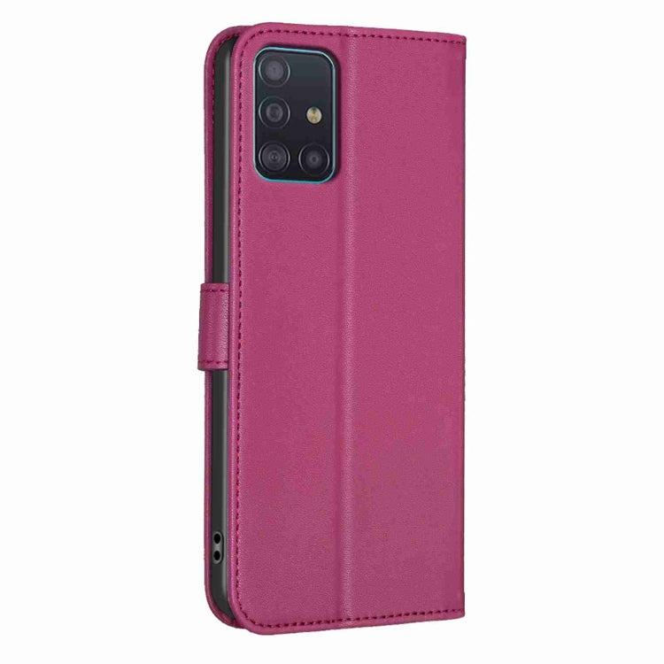 Custodia per telefono in pelle goffrata a quattro foglie, For Samsung Galaxy A51 4G, For Samsung Galaxy A70, For Samsung Galaxy A40, For Samsung Galaxy A20 / A30
