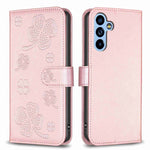 Custodia per telefono in pelle goffrata a quattro foglie, For Samsung Galaxy A34 5G, For Samsung Galaxy A54 5G, For Samsung Galaxy S23 Ultra 5G, For Samsung Galaxy S23 5G
