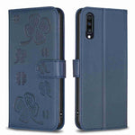 Custodia per telefono in pelle goffrata a quattro foglie, For Samsung Galaxy A51 4G, For Samsung Galaxy A70, For Samsung Galaxy A40, For Samsung Galaxy A20 / A30
