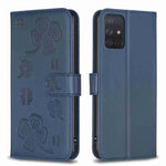 Custodia per telefono in pelle goffrata a quattro foglie, For Samsung Galaxy S20 Ultra, For Samsung Galaxy S20, For Samsung Galaxy S20+, For Samsung Galaxy A71 4G