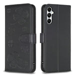 Custodia per telefono in pelle goffrata a quattro foglie, For Samsung Galaxy A35, For Samsung Galaxy A55, For Samsung Galaxy S24 Ultra 5G, For Samsung Galaxy S24+ 5G