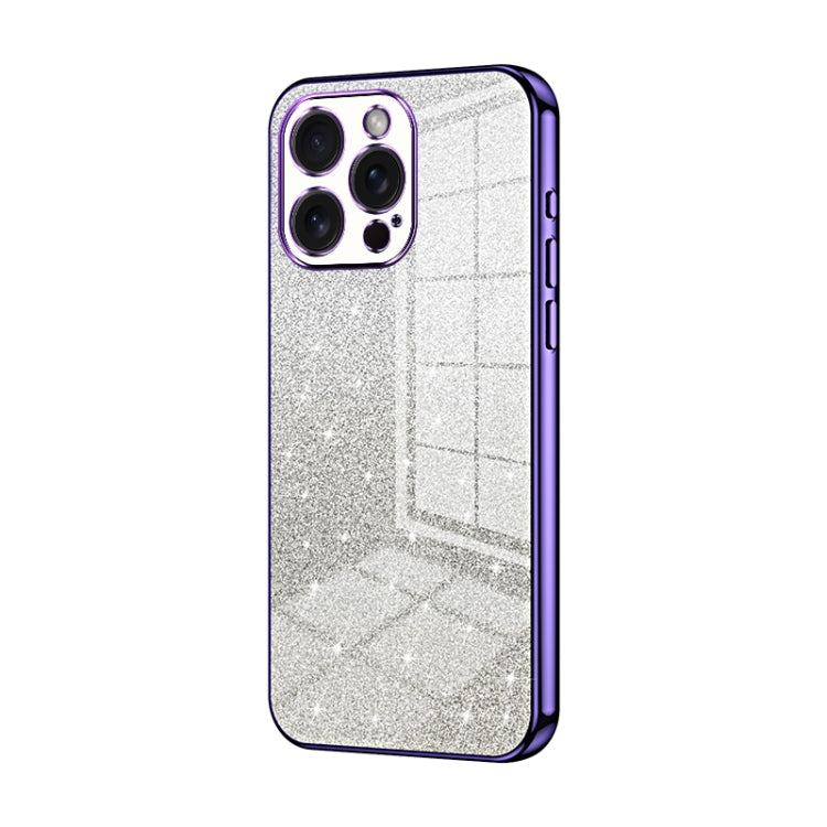 Custodia per telefono elettrolitica in polvere glitterata sfumata, For iPhone 15 Pro Max, For iPhone 15 Pro, For iPhone 15 Plus