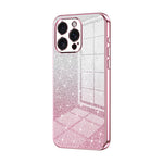Custodia per telefono elettrolitica in polvere glitterata sfumata, For iPhone 15 Pro Max, For iPhone 15 Pro, For iPhone 15 Plus