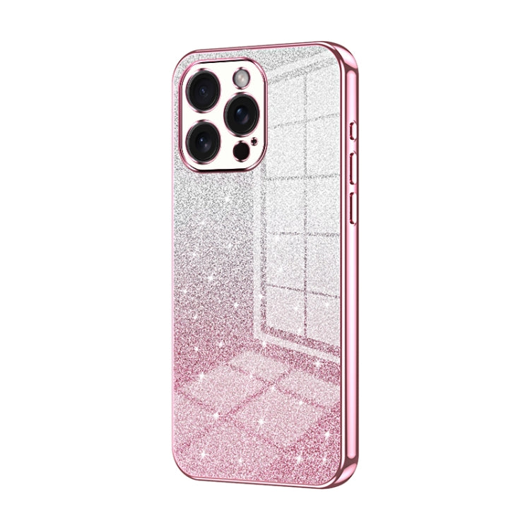 Custodia per telefono elettrolitica in polvere glitterata sfumata, For iPhone 15 Pro Max, For iPhone 15 Pro, For iPhone 15 Plus