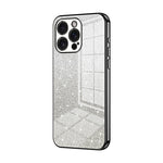 Custodia per telefono elettrolitica in polvere glitterata sfumata, For iPhone 15 Pro Max, For iPhone 15 Pro, For iPhone 15 Plus