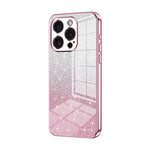 Custodia per telefono elettrolitica in polvere glitterata sfumata, For iPhone 15 Pro Max, For iPhone 15 Pro, For iPhone 15 Plus