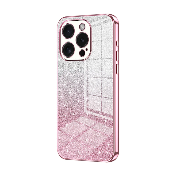 Custodia per telefono elettrolitica in polvere glitterata sfumata, For iPhone 15 Pro Max, For iPhone 15 Pro, For iPhone 15 Plus