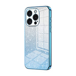 Custodia per telefono elettrolitica in polvere glitterata sfumata, For iPhone 15 Pro Max, For iPhone 15 Pro, For iPhone 15 Plus