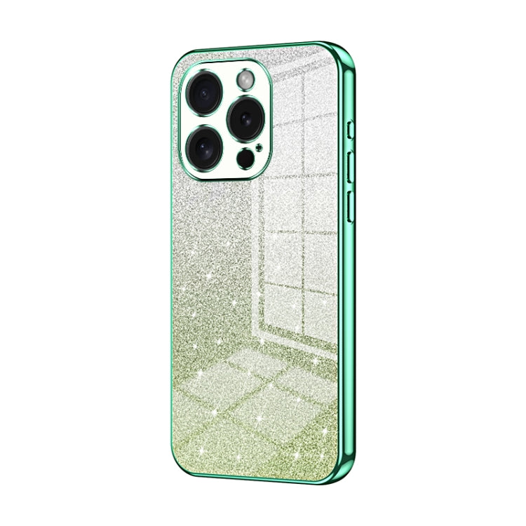 Custodia per telefono elettrolitica in polvere glitterata sfumata, For iPhone 15 Pro Max, For iPhone 15 Pro, For iPhone 15 Plus