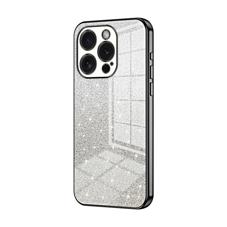 Custodia per telefono elettrolitica in polvere glitterata sfumata, For iPhone 15 Pro Max, For iPhone 15 Pro, For iPhone 15 Plus
