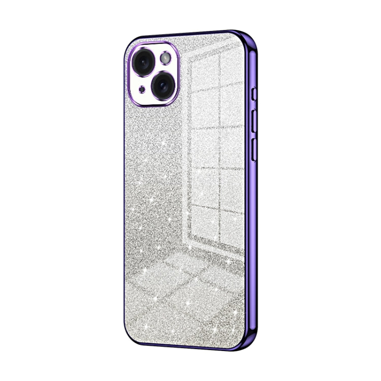 Custodia per telefono elettrolitica in polvere glitterata sfumata, For iPhone 15 Pro Max, For iPhone 15 Pro, For iPhone 15 Plus