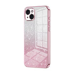 Custodia per telefono elettrolitica in polvere glitterata sfumata, For iPhone 15 Pro Max, For iPhone 15 Pro, For iPhone 15 Plus