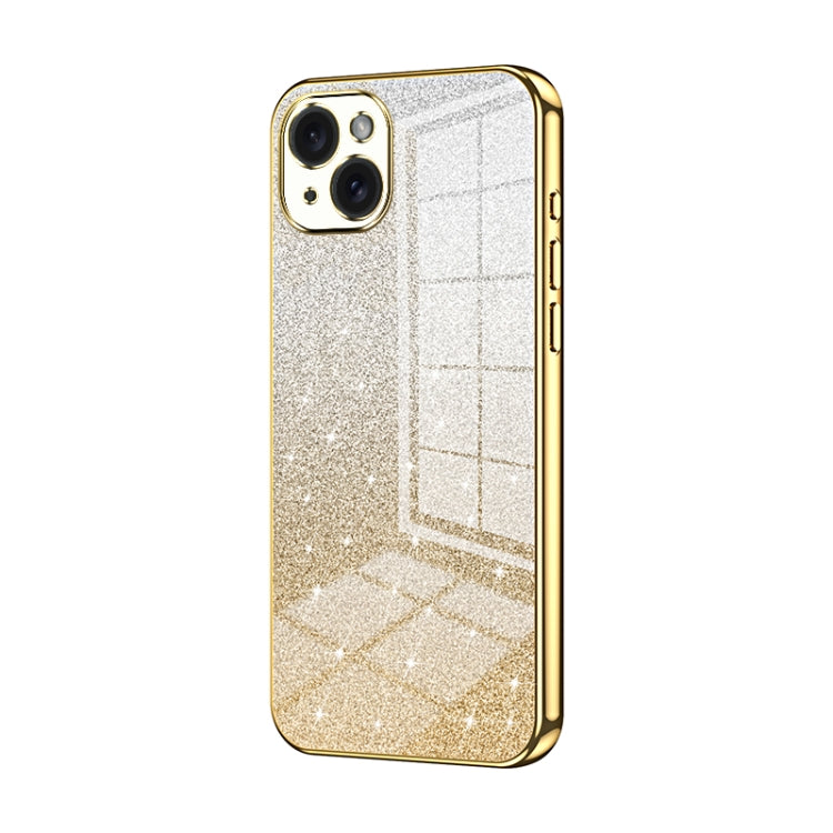 Custodia per telefono elettrolitica in polvere glitterata sfumata, For iPhone 15 Pro Max, For iPhone 15 Pro, For iPhone 15 Plus