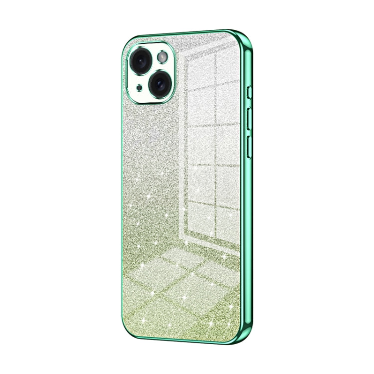 Custodia per telefono elettrolitica in polvere glitterata sfumata, For iPhone 15 Pro Max, For iPhone 15 Pro, For iPhone 15 Plus
